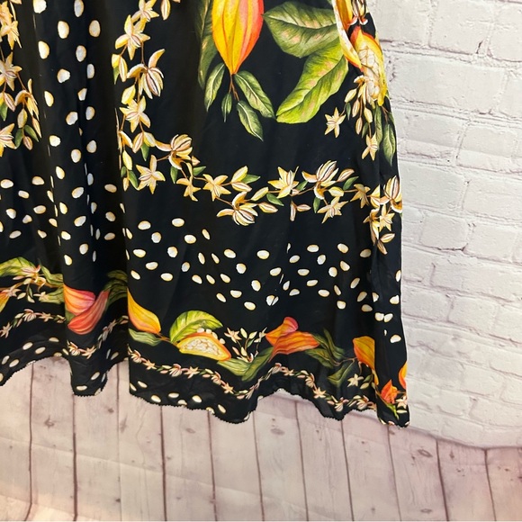 Farm Rio Cocoa Paradise Mini Ruffle sleeve dress New artsy cottagecore SML chic - Picture 6 of 12